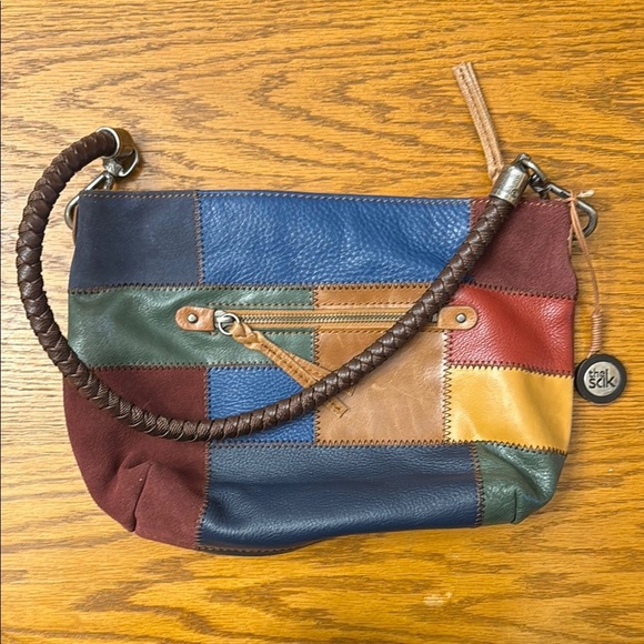 The Sak Patch Leather Shoulder Bag with Braided Handle - Picture 1 of 4